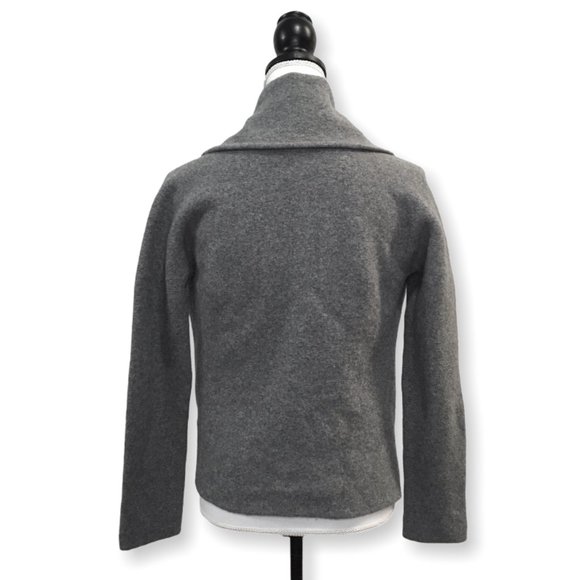 Eileen Fisher Grey Wool Open Cardigan Sweater - Picture 5 of 8